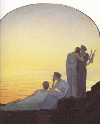 Osbert, Alphonse Evening in Antiquity (mk19) Norge oil painting art